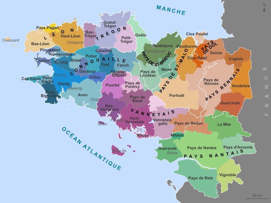 Carte Pays de Bretagne